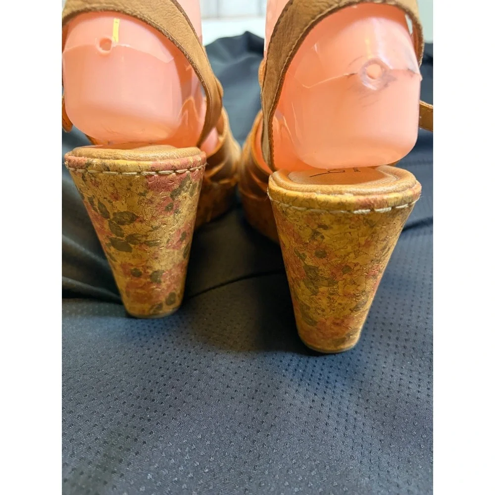 BOC Born Concept Tan Suede Floral Cork 4